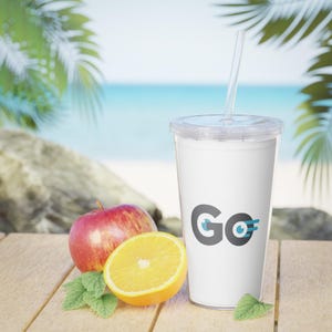 Go Logo Plastic Tumbler with Straw