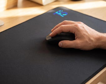 Blue TS Geometric Logo Desk Mat