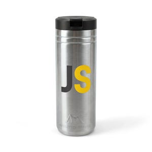JavaScript-Logo-Thermosbecher, 710 ml Edelstahl-Thermosbecher mit Strohhalm