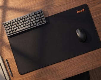Orange HTML Logo Desk Mat
