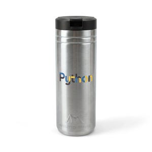 Python Logo Tumbler, 24oz Stainless Steel Thermal Straw Cup