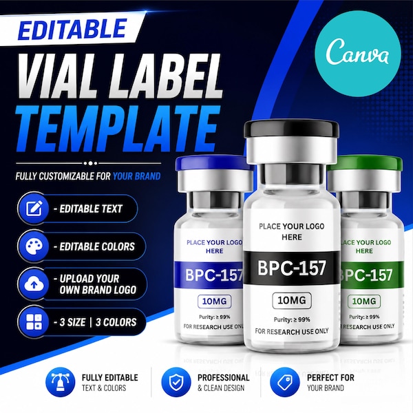 Vial Label Examples Vial Label Templates - Etsy