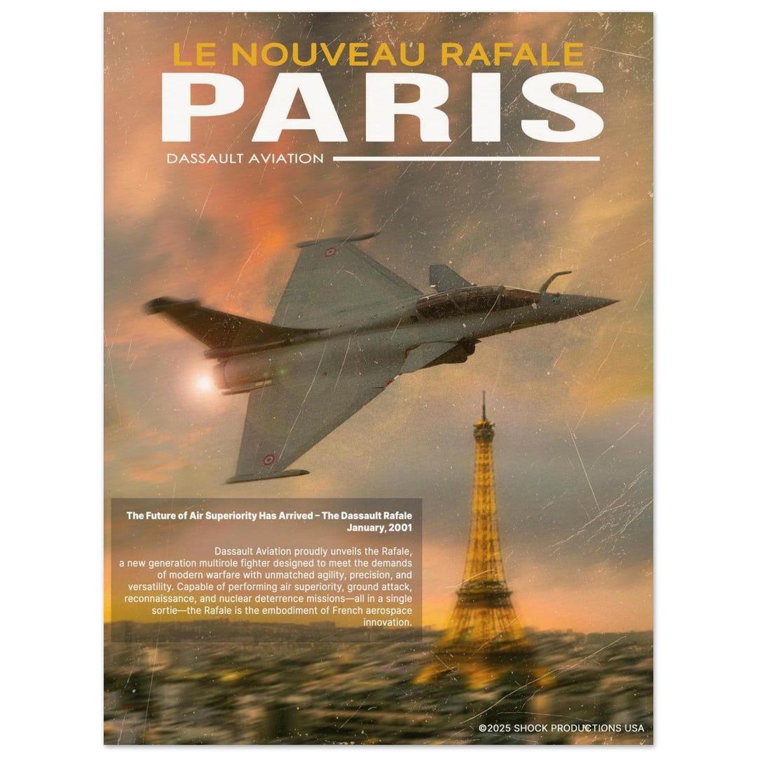 Poster For Rafle Dassault Rafale Poster, Aviation Art Print, Retro Graphic Design ...