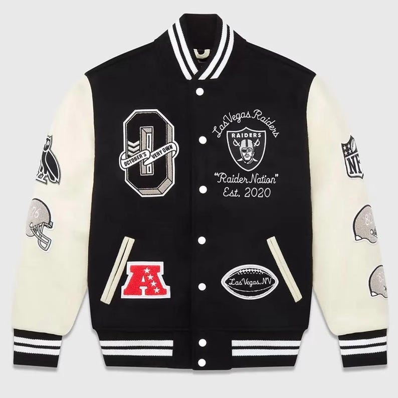 OVO Las Vegas Raiders Varsity Jacket - Etsy