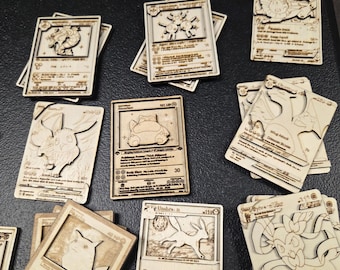 Wooden Pokémon Card – Engraved Wood Trading Card