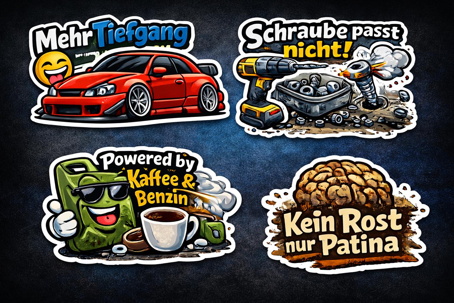 Funny Car & Tuning Stickers – Sticker Sheet 170 X 110 Mm – Car Guy ...