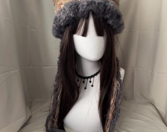 Handmade Enchanted Forest-Toned Crochet Hat, Dreamy One-of-a-Kind Gift, Women's Soft Winter Outdoor Outfit Accessory