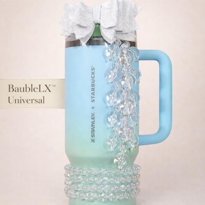 BaubleLX™ Clear Bead Universal Tumbler Accessory Dangle Charm Bracelet Set