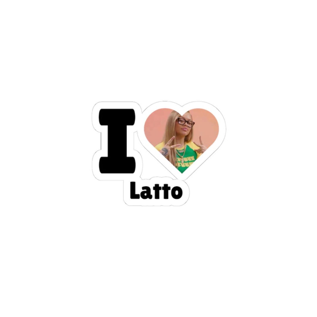 I Heart Latto Kiss-cut Sticker | Rapper Fan Decal - Etsy