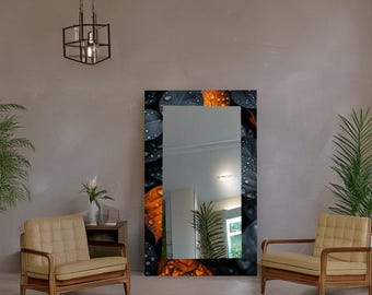 Rectangular Tempered Glass Wall Mirror, Modern Home Decor