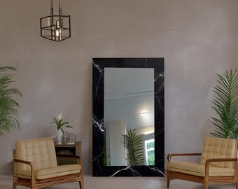 Tempered Glass Rectangular Mirror, Modern Home Decor