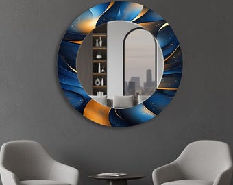 Round Wall Mirror, Modern Round Wall Mirror Decor for Living Room Entryway Bedroom, Minimalist Home Accent, Wall decor art, Wall hanging,