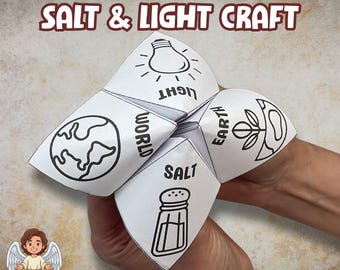 Attività di colorazione "acchiappa-pidocchi" di Salt & Light, indovino biblico, gioco di carta cristiano, stampabile per la scuola domenicale, attività di memorizzazione biblica
