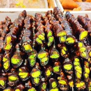 Organik Antep Fıstıklı Churchkhela | Türk Üzüm Pekmezi Şekeri | Doğal Vegan