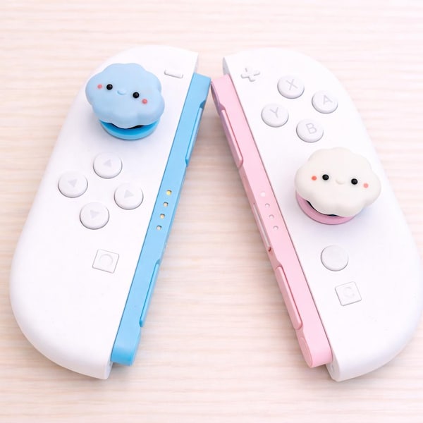 Thumb Grips - Nintendo Switch2/ps5/xbox  - Floofy Clouds - thick and comfortable high quality cute thumb caps pair. (Joycons not included)