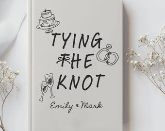Diario de compromiso personalizado "Tying The Knot" - Regalo para recién comprometidas - Regalo para la futura novia - Lindo libro para la despedida de soltera - Cuaderno de planificación de bodas para la novia