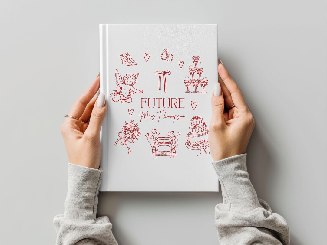 Engaged Journal Future Mrs Engaged Gift Personalized Engagement Journal Custom Wedding ...