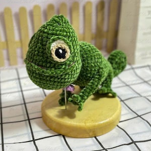 Pascal Rapunzel Handmade Häkelpuppen, Märchen Lost Princess Amigurumi, Rapunzel Side Kicks Charaktere Plüsch, Comission Schurken Puppen