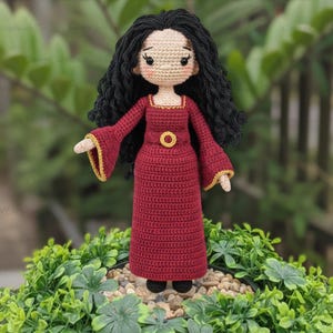 Mother Gothel Handmade Crochet Dolls, Fairy Tales Lost Princess Amigurumi, Rapunzel Characters Plushies, Comission Villains Amigurumi