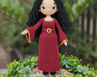 Mother Gothel Handmade Crochet Dolls, Fairy Tales Lost Princess Amigurumi, Rapunzel Characters Plushies, Comission Villains Amigurumi