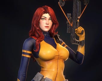 Jean Grey STL 3D Print File (Digital Download)