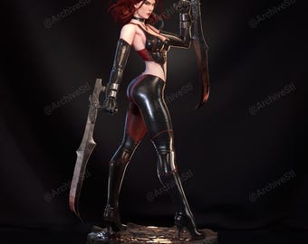 STL File: Warrior Woman 3D Model (Digital Download)