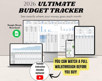 Ultimate Budget Tracker 2026 | All-in-One Money Management System | Video Walkthrough from Creator