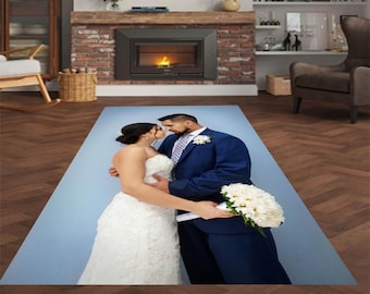 Personalized Photo Rug: Custom Family, Personalized Carpet, Photo Rug, Design your own rug, Machine washable Non slip rug, Gift with photo