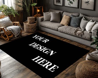 Custom print rug, Design your own rug, Luxury custom rug, Machine washable rug, Non slip backing