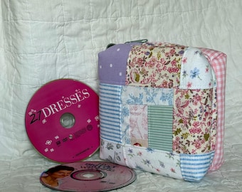 Patchwork DVD Case, Small DVD Case 40 capacity
