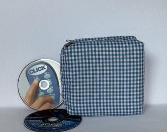 Blau karierte DVD/CD Hülle