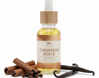Olio secco per il corpo alla cannella e spezie / Crema idratante vegana per il corpo dal profumo caldo / Cura naturale della pelle