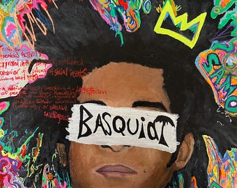 Everybody Loves Basquiat(HIVEMIND)-Original Canvas Painting
