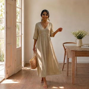 natural linen dresses womenswear Linen Dresses | Linen Summer Dresses