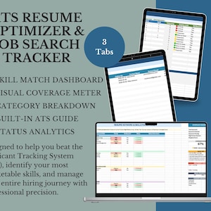 ATS Resume Optimizer & Job Search Tracker, Resume Keyword Matcher and Comparison Tool