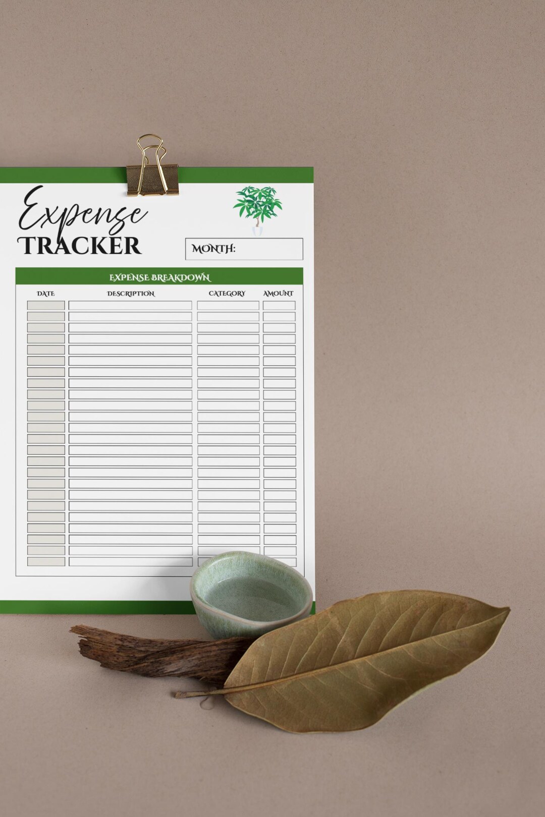 Expense Tracker PDF, Monthly Spending Log & Budget Sheet, Prosperity ...
