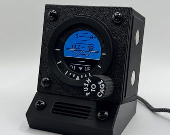 Standby Attitude Indicator (SAI) F-16 Style – Realistic Artificial Horizon for Flight Sim – Aviation Desk & Home Cockpit Display