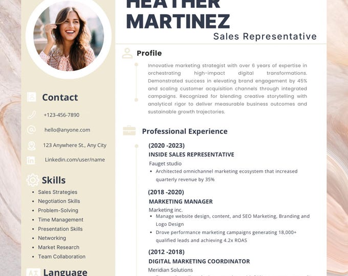 UI/UX Designer Resume Template for Canva • 1-page + 2-page Resume ...