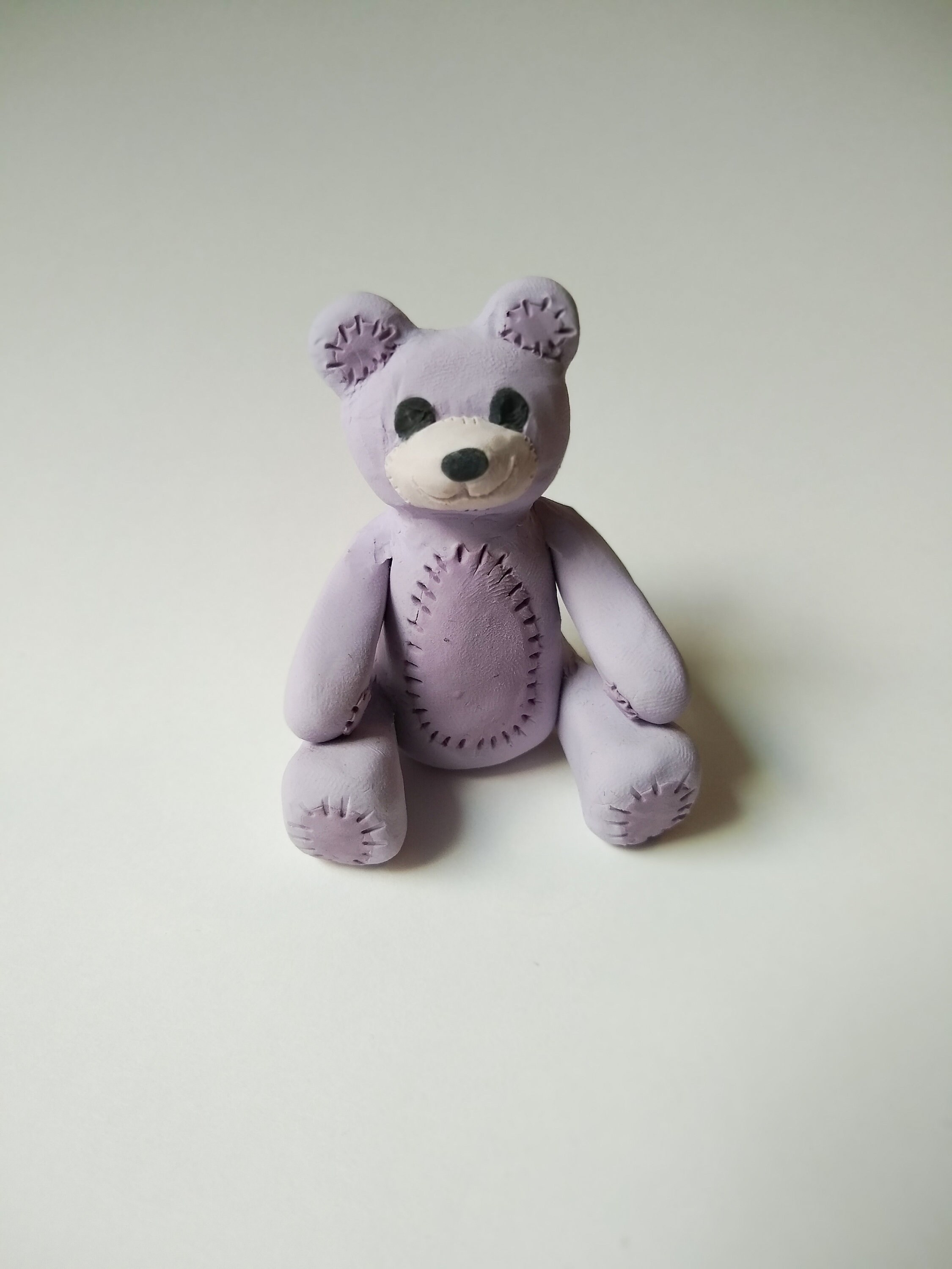 Handmade Clay Teddy Bear Toy Bear Bear Figure Miniature Etsy