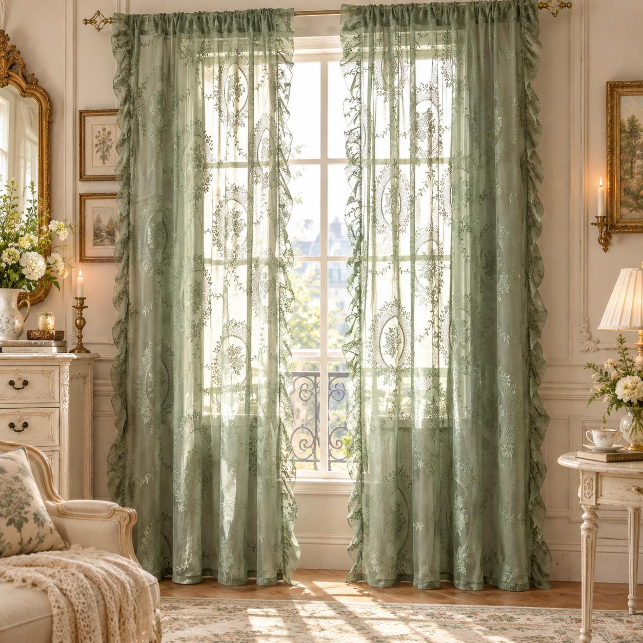 Lace Curtains French - Etsy