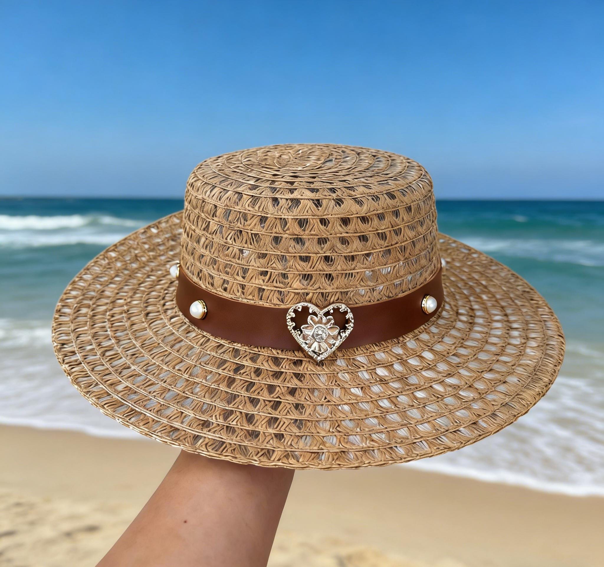 Vintage Raffia Hat - Etsy