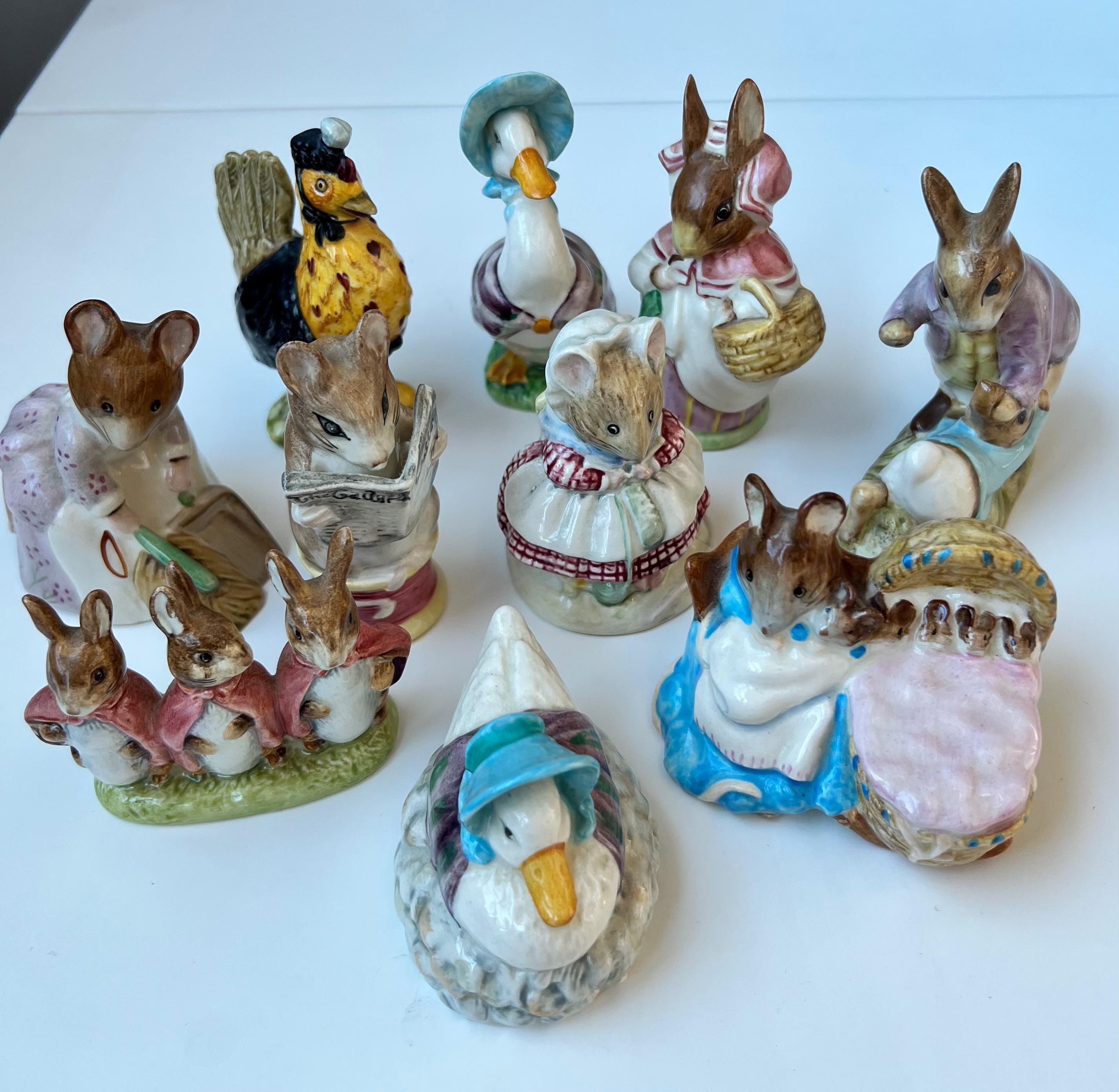 BESWICK beatrix potter Mr＆MrsPuddleduck JOHN Beswick 2002 BEATRIX POTTER Porcelain FIGURINE Mr Benjamin