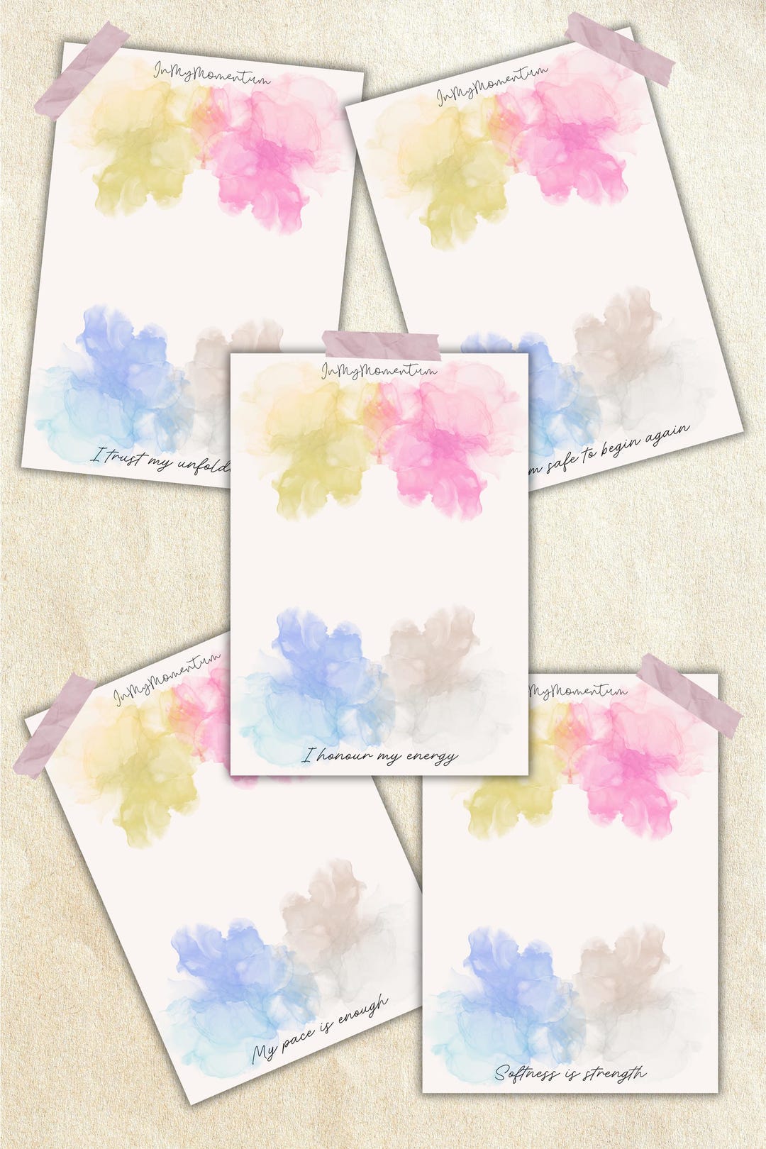 Pastel Affirmation Notepad | A5 Printable Journal Pages (PDF) - Etsy