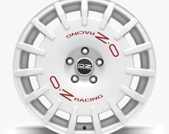 4x56mm OZ Racing Black Silver Emblem Hubcaps Wheel Center Caps Logo