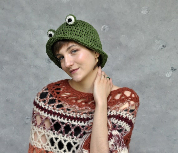 Crochet Frog Bucket Hat, Summer Bucket Hat, Animal Hat -  Canada