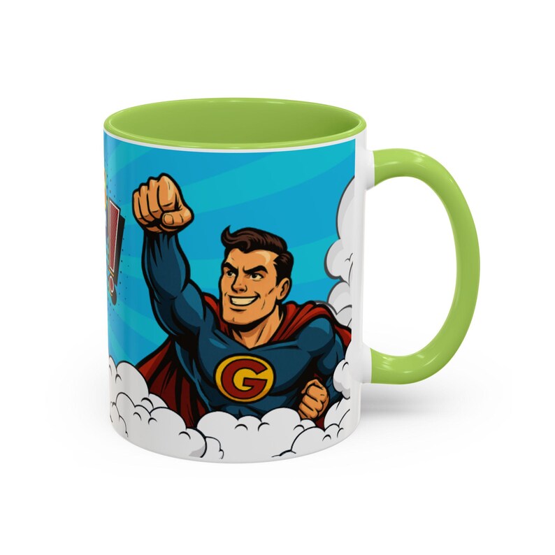 Fantastic Superhero Mug | Comic Style Coffee Mug | Gift for Restaurants & Hotels | Pop Art (330ml) image 8