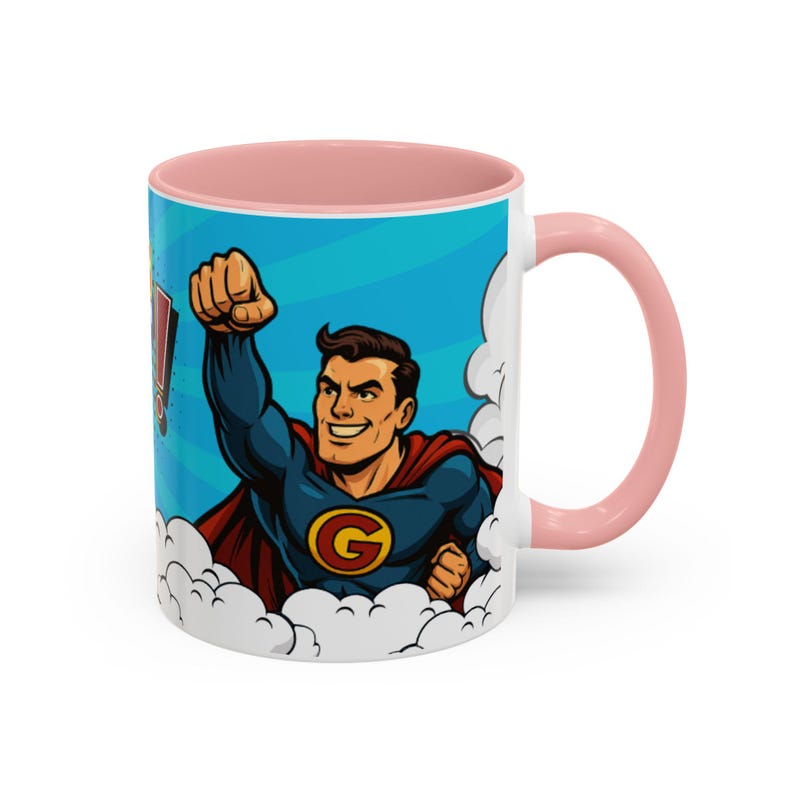 Fantastic Superhero Mug | Comic Style Coffee Mug | Gift for Restaurants & Hotels | Pop Art (330ml) image 6