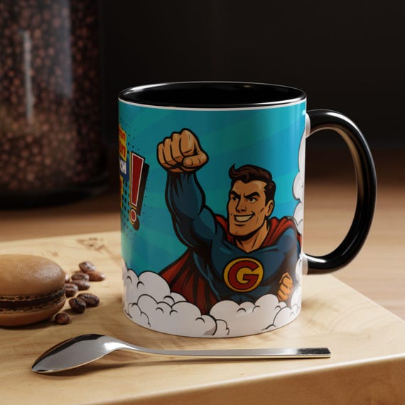 Fantastisch-Gastisch Superhelden Tasse | Comic Style Kaffeetasse |  Geschenk für Gastro & Hotellerie I Pop Art (330ml)