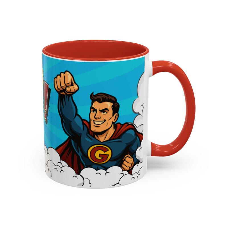 Fantastic Superhero Mug | Comic Style Coffee Mug | Gift for Restaurants & Hotels | Pop Art (330ml) image 7