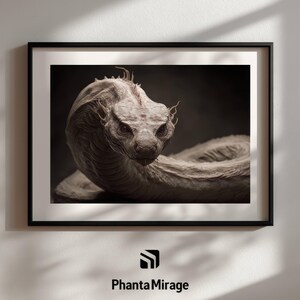 Veylith Eldritch Serpent Art Print van PhantaMirage • Dark Fantasy Wezensposter • Gotische Wanddecoratie